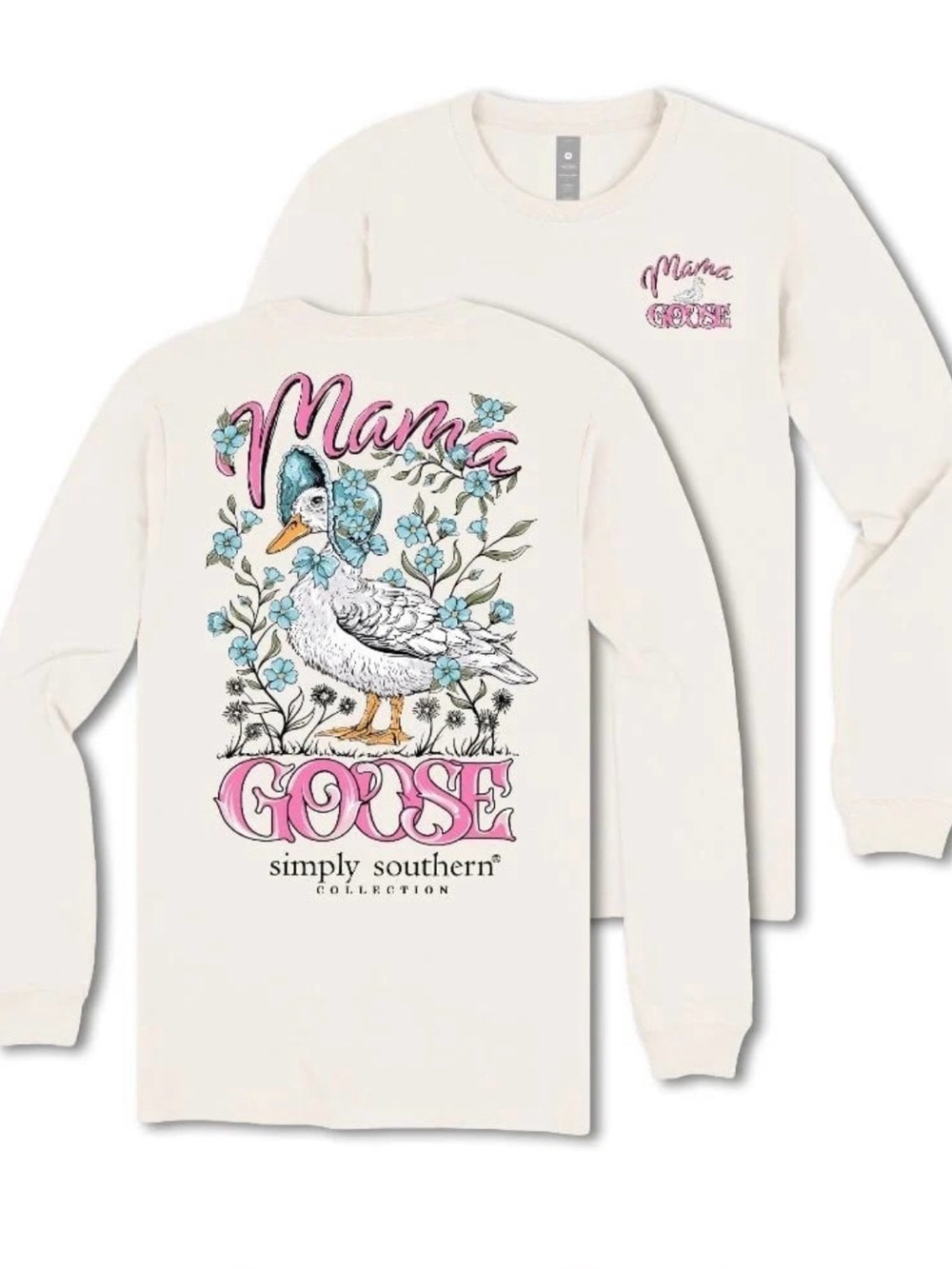 Simply Southern Mama Goose Tee Women’s XXL Bonnet Front Porch NEW T-shirt 2X